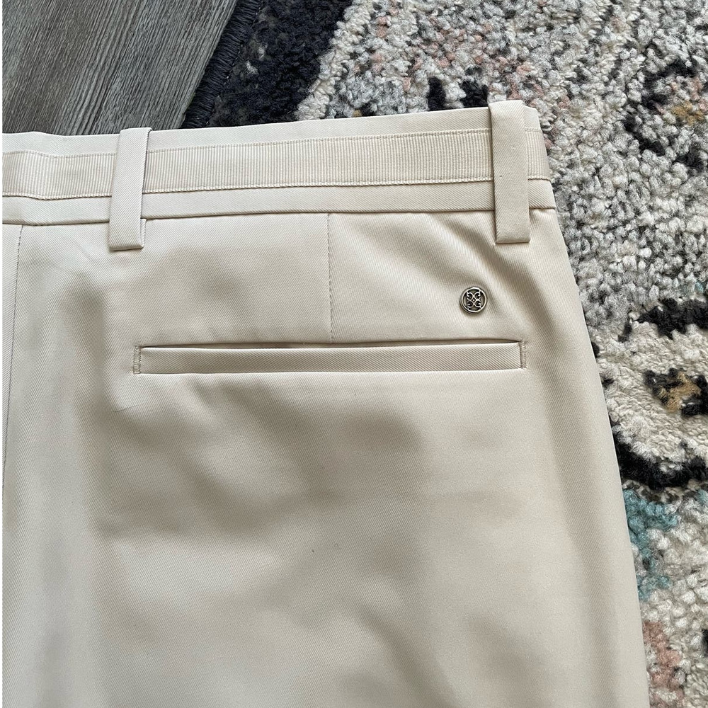 G/FORE Mens Stretch Tech Twill Golf Shorts Cream - Picture 5 of 6